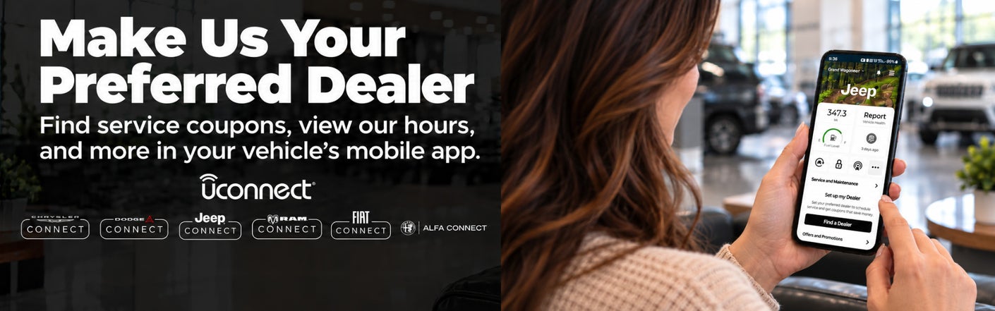 uconnect® make us your preferred dealer | Mt. Orab Chrysler Dodge Jeep Ram in Mt Orab OH