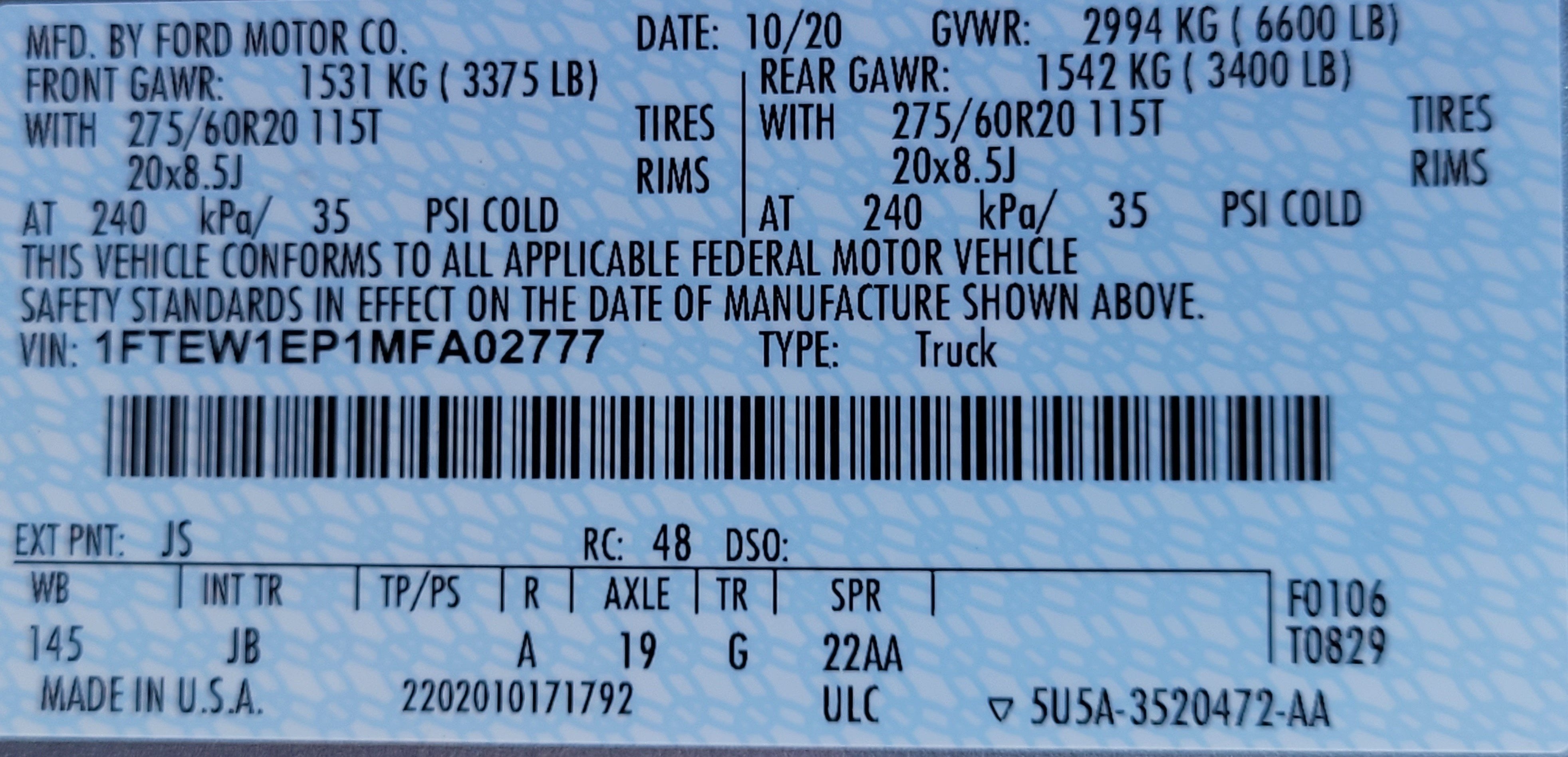 2021 Ford F-150 XL