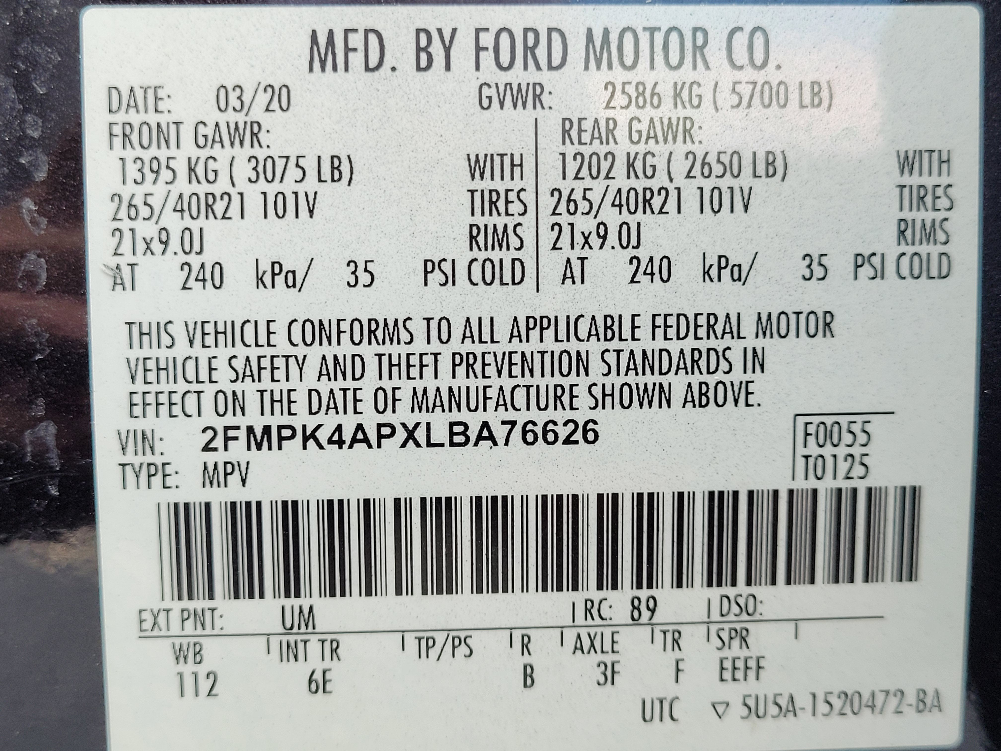2020 Ford Edge ST