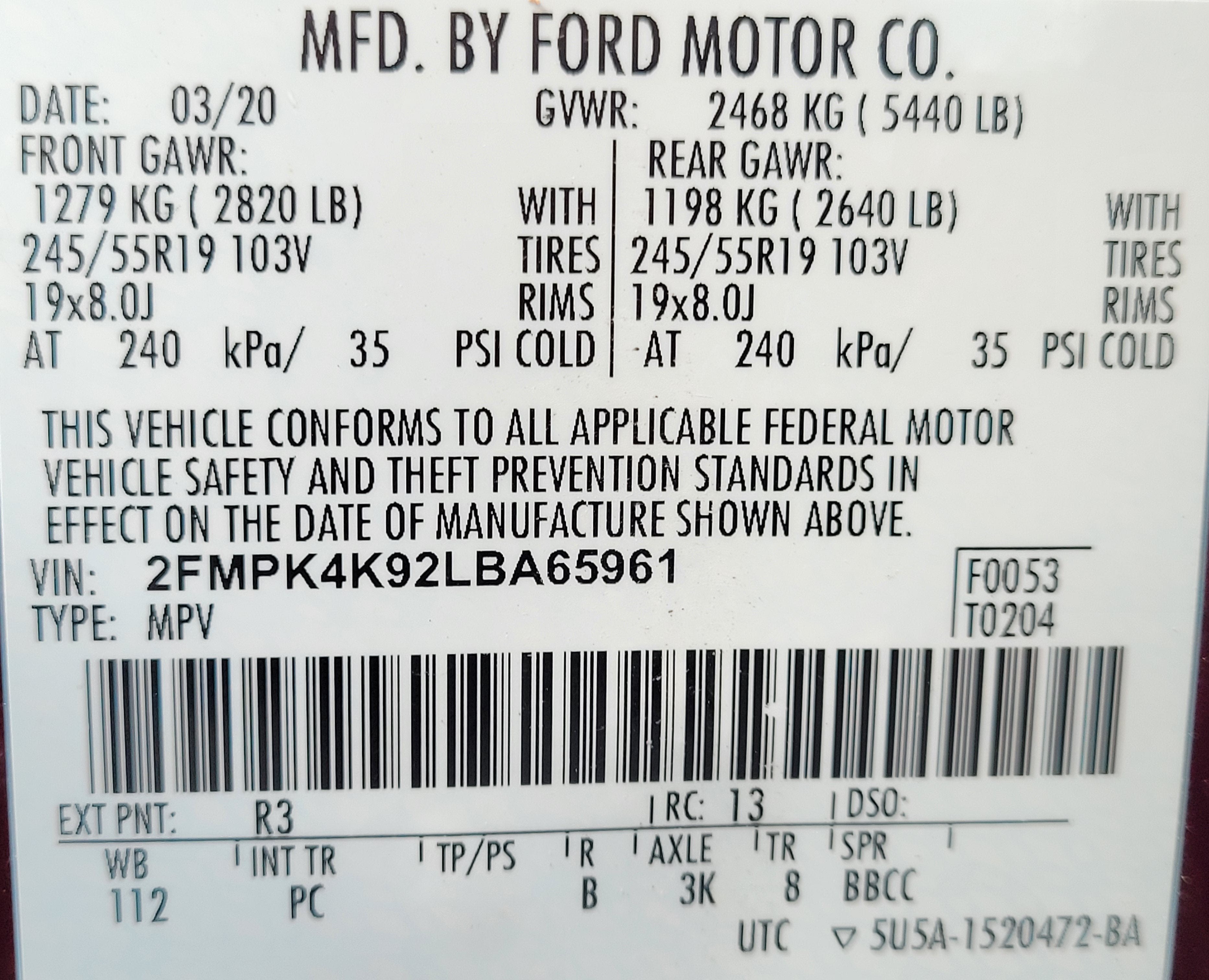 2020 Ford Edge Titanium