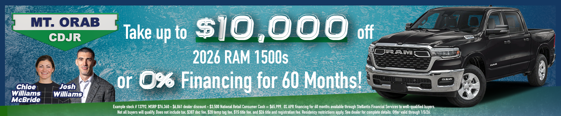 2026 RAM 1500 APR offer