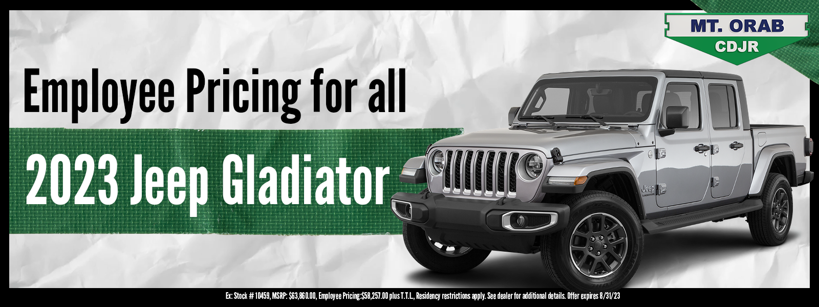 New CDJR and Used Cars for Sale in Mt Orab, OH at Mt. Orab Chrysler Dodge Jeep Ram