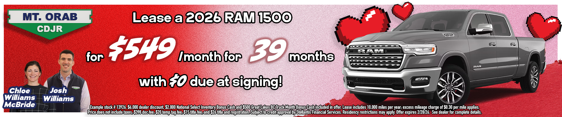 Lease a 2026 RAM 1500