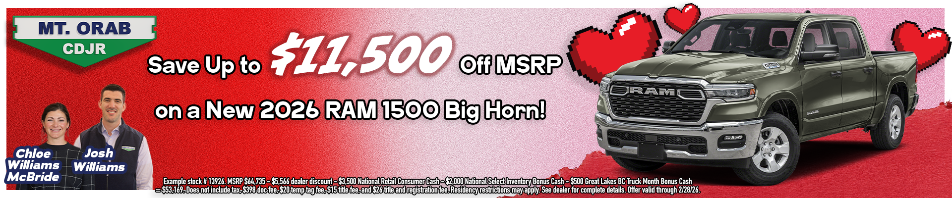 Save Upto $11,500 off MSRP